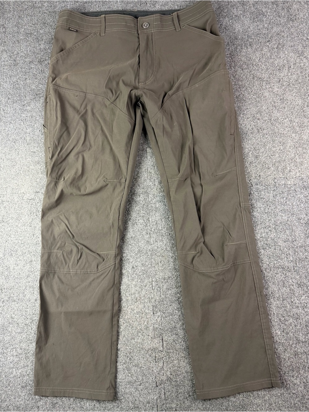 Kuhl Mens Nylon Blend Articulated Knee Hiking Pants Size 36x32 Brown